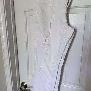 White Distressed Skinny Jeans